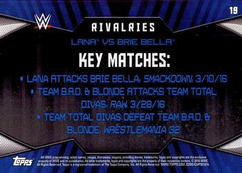 2016 Topps WWE Then Now Forever - Rivalries WWE #19 Lana / Brie Bella Back