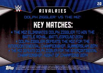 2016 Topps WWE Then Now Forever - Rivalries WWE #20 Dolph Ziggler / The Miz Back