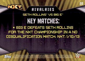 2016 Topps WWE Then Now Forever - Rivalries NXT #20 Big E / Seth Rollins Back