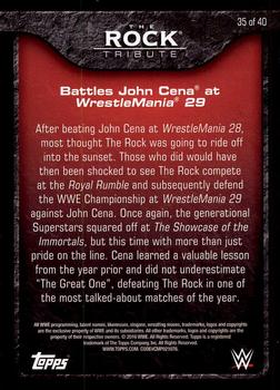 2016 Topps WWE Then Now Forever - The Rock Tribute Part 4 #35 Battles John Cena at WrestleMania 29 Back