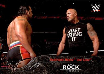 2016 Topps WWE Then Now Forever - The Rock Tribute Part 4 #37 Confronts Rusev and Lana Front