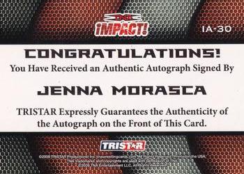 2009 TriStar TNA Impact - Autograph Silver #IA-30 Jenna Morasca Back