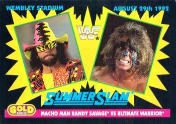 1992 Merlin WWF Gold Series Part 1 #2 Macho Man Randy Savage vs. Ultimate Warrior Front