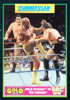 1992 Merlin WWF Gold Series Part 1 #9 Hulk Hogan vs. Ted DiBiase Front