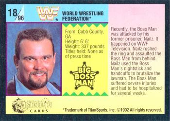 1992 Merlin WWF Gold Series Part 1 #18 Big Boss Man Back
