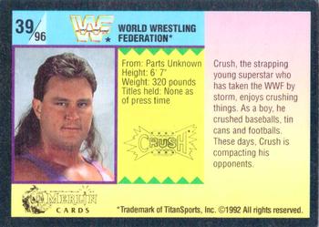 1992 Merlin WWF Gold Series Part 1 #39 Crush Back