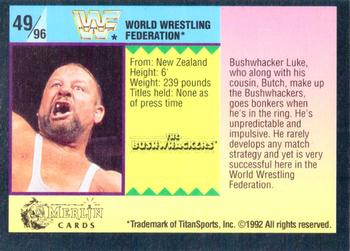 1992 Merlin WWF Gold Series Part 1 #49 Luke of The Bushwhackers Back