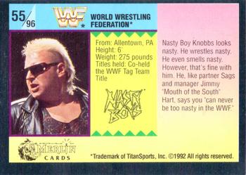 1992 Merlin WWF Gold Series Part 1 #55 Brian Knobbs of The Nasty Boys Back