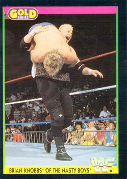 1992 Merlin WWF Gold Series Part 1 #55 Brian Knobbs of The Nasty Boys Front