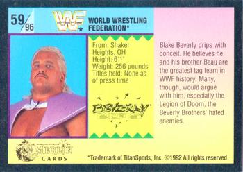 1992 Merlin WWF Gold Series Part 1 #59 Blake of the Beverly Brothers Back