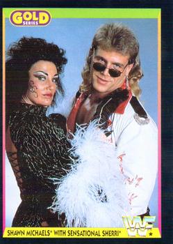1992 Merlin WWF Gold Series Part 1 #80 Sensational Sherri with Shawn Michaels Front