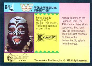 1992 Merlin WWF Gold Series Part 1 #94 Kamala Back