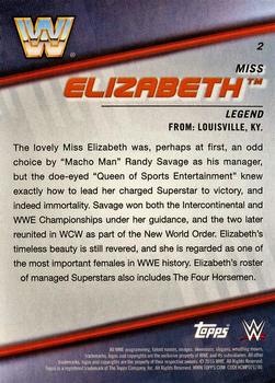 2016 Topps WWE Divas Revolution #2 Miss Elizabeth Back