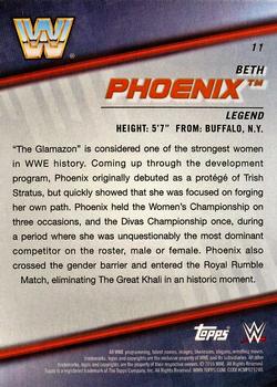 2016 Topps WWE Divas Revolution #11 Beth Phoenix Back