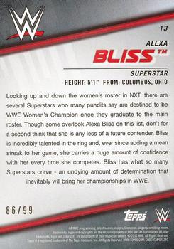 2016 Topps WWE Divas Revolution - Autographs #13 Alexa Bliss Back