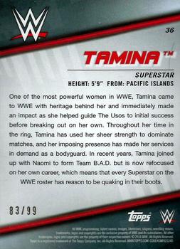 2016 Topps WWE Divas Revolution - Autographs #36 Tamina Back