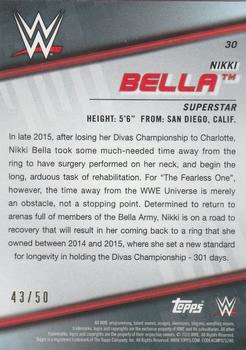 2016 Topps WWE Divas Revolution - Autographs Silver #30 Nikki Bella Back