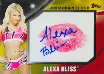 2016 Topps WWE Divas Revolution - Divas Kiss Autographs Gold #NNO Alexa Bliss Front