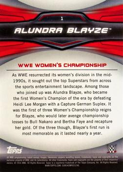 2016 Topps WWE Divas Revolution - Historic Women's Champions #1 Alundra Blayze Back