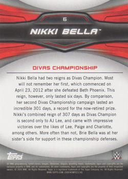 2016 Topps WWE Divas Revolution - Historic Women's Champions #6 Nikki Bella Back