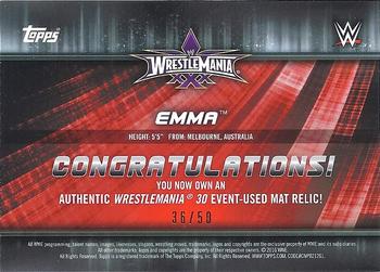 2016 Topps WWE Divas Revolution - Mat Relics Silver #NNO Emma Back