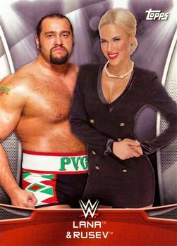 2016 Topps WWE Divas Revolution - Power Couples #9 Lana & Rusev Front