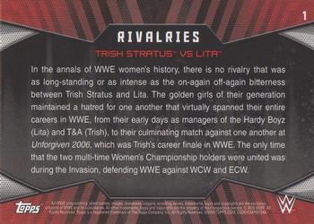 2016 Topps WWE Divas Revolution - Rivalries #1 Trish Stratus vs. Lita Back
