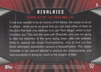 2016 Topps WWE Divas Revolution - Rivalries #5 Charlotte vs. Nikki Bella Back