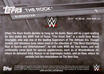 2017 Topps WWE #1 The Rock Back