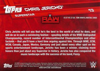 2017 Topps WWE #13 Chris Jericho Back