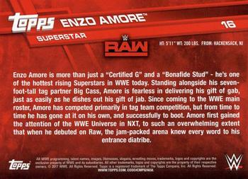 2017 Topps WWE #16 Enzo Amore Back