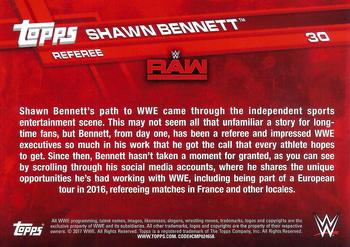 2017 Topps WWE #30 Shawn Bennett Back