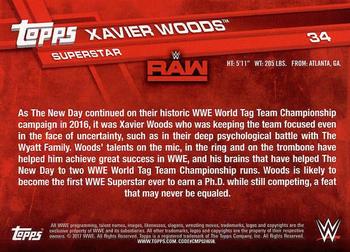 2017 Topps WWE #34a Xavier Woods Back