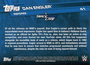 2017 Topps WWE #41 Dan Engler Back