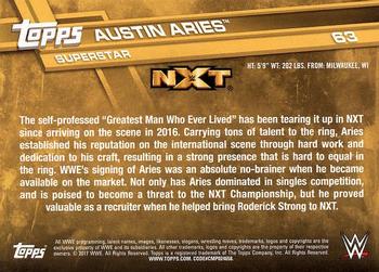 2017 Topps WWE #63a Austin Aries Back