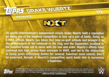 2017 Topps WWE #70 Drake Wuertz Back