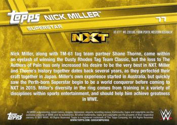 2017 Topps WWE #77 Nick Miller Back