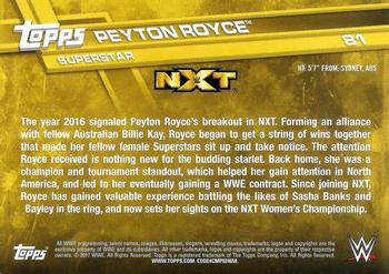 2017 Topps WWE #81 Peyton Royce Back