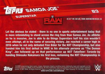 2017 Topps WWE #83a Samoa Joe Back