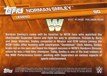 2017 Topps WWE #90 Norman Smiley Back