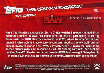 2017 Topps WWE #9 The Brian Kendrick Back