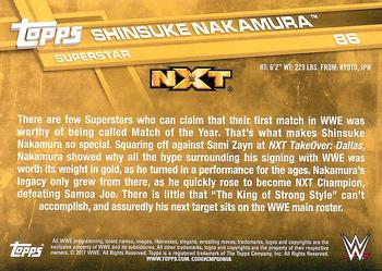 2017 Topps WWE #86 Shinsuke Nakamura Back