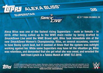 2017 Topps WWE #36 Alexa Bliss Back