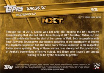 2017 Topps WWE #62b Asuka Back
