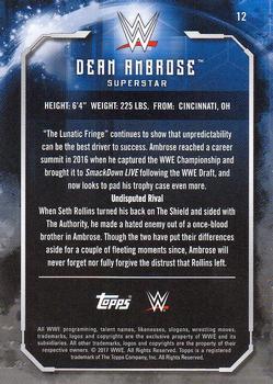 2017 Topps WWE Undisputed #12 Dean Ambrose Back