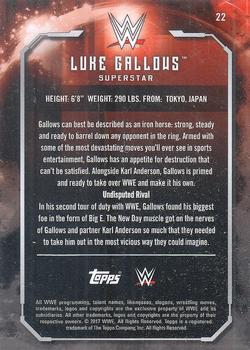 2017 Topps WWE Undisputed #22 Luke Gallows Back