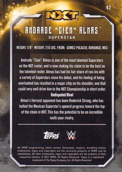 2017 Topps WWE Undisputed #42 Andrade Cien Almas Back