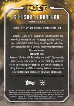 2017 Topps WWE Undisputed #57 Shinsuke Nakamura Back
