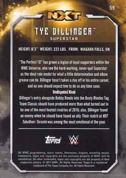 2017 Topps WWE Undisputed #59 Tye Dillinger Back