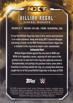 2017 Topps WWE Undisputed #60 William Regal Back